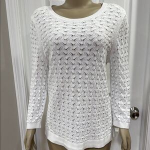 TALBOTS BASKETWEAVE SWEATER
